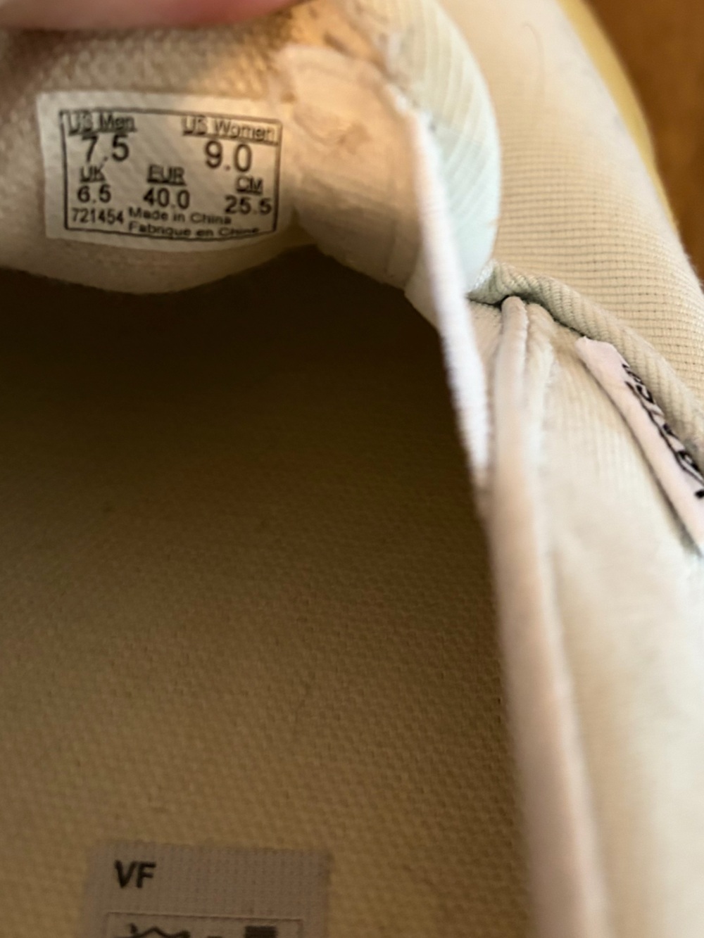 New Vans Classic Slip-On Canvas Shoes in Soft Off White - Picture 5 of 6